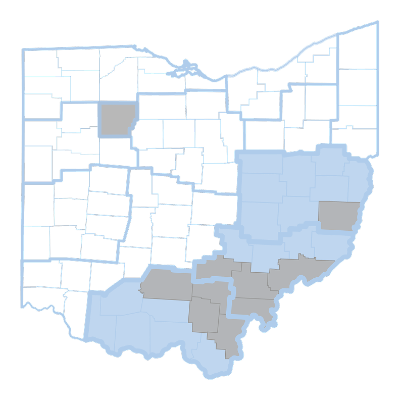 Map of Ohio service area